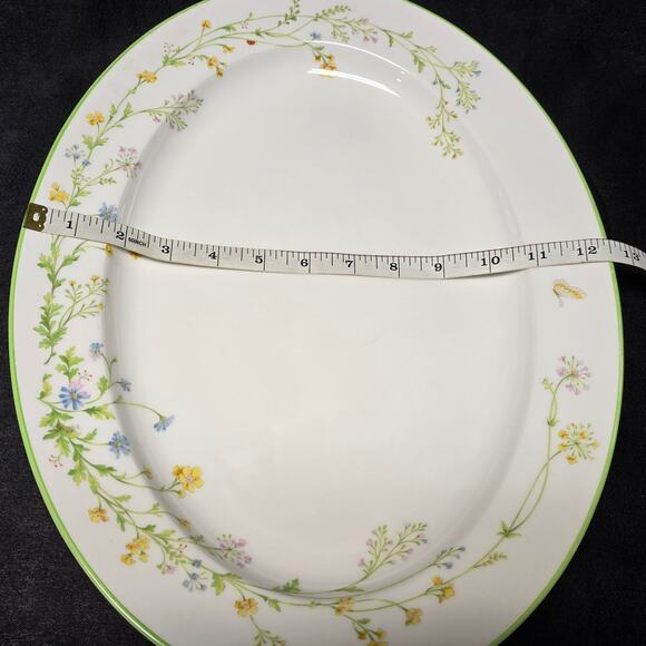 Reverie Noritake Ivory China Large Spring Floral Trim Serving Plate Platter 7191 - Picture 9 of 10